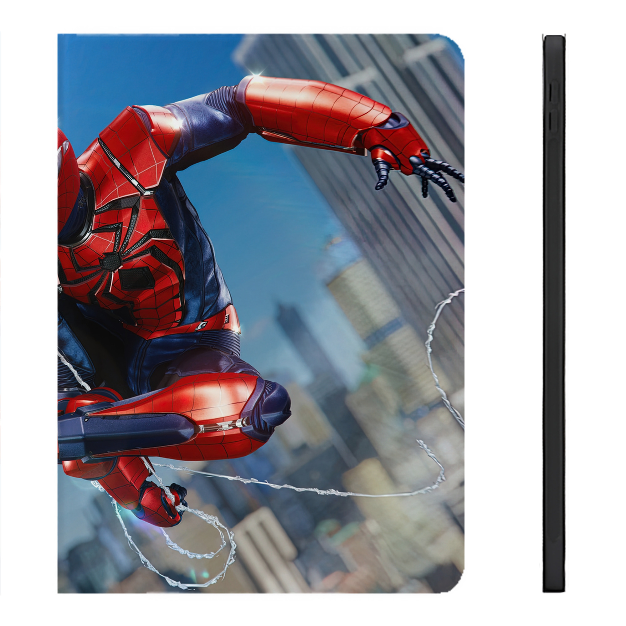 （画像用） Spider Man スパイダーマン IPadケース ペンホルダー付き ブックスタイルデザイン